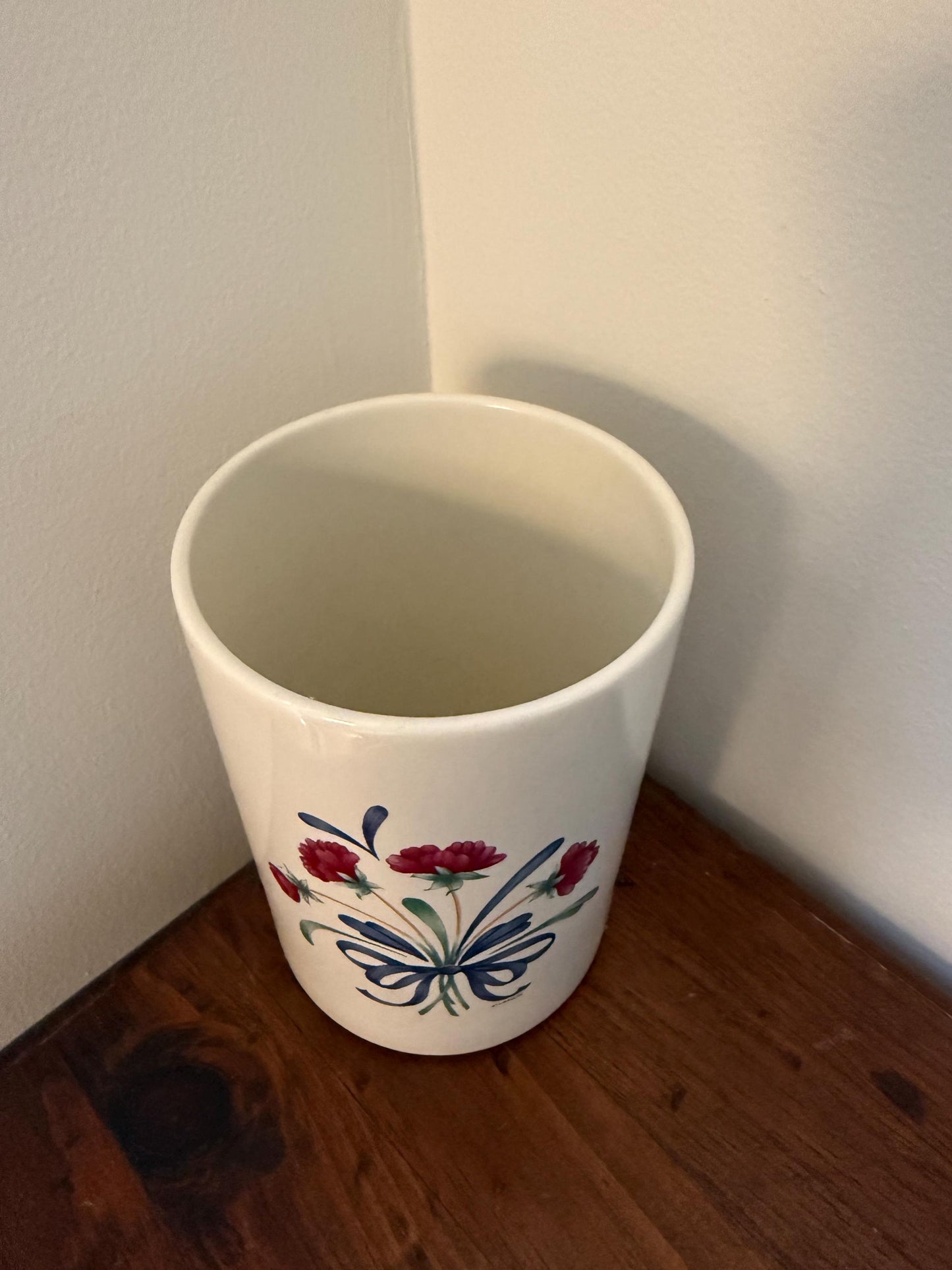 Vintage Lenox Poppies on Blue Utencil Holder