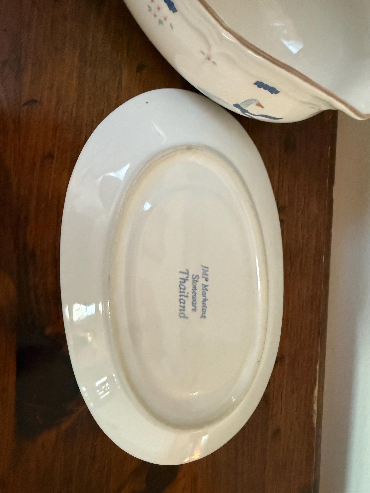 Vintage Goose gravy boat and dish