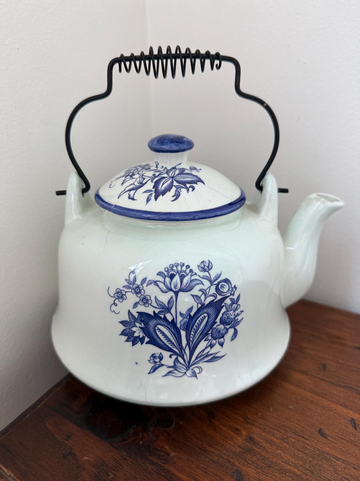 Vintage Enamel Tea Kettle