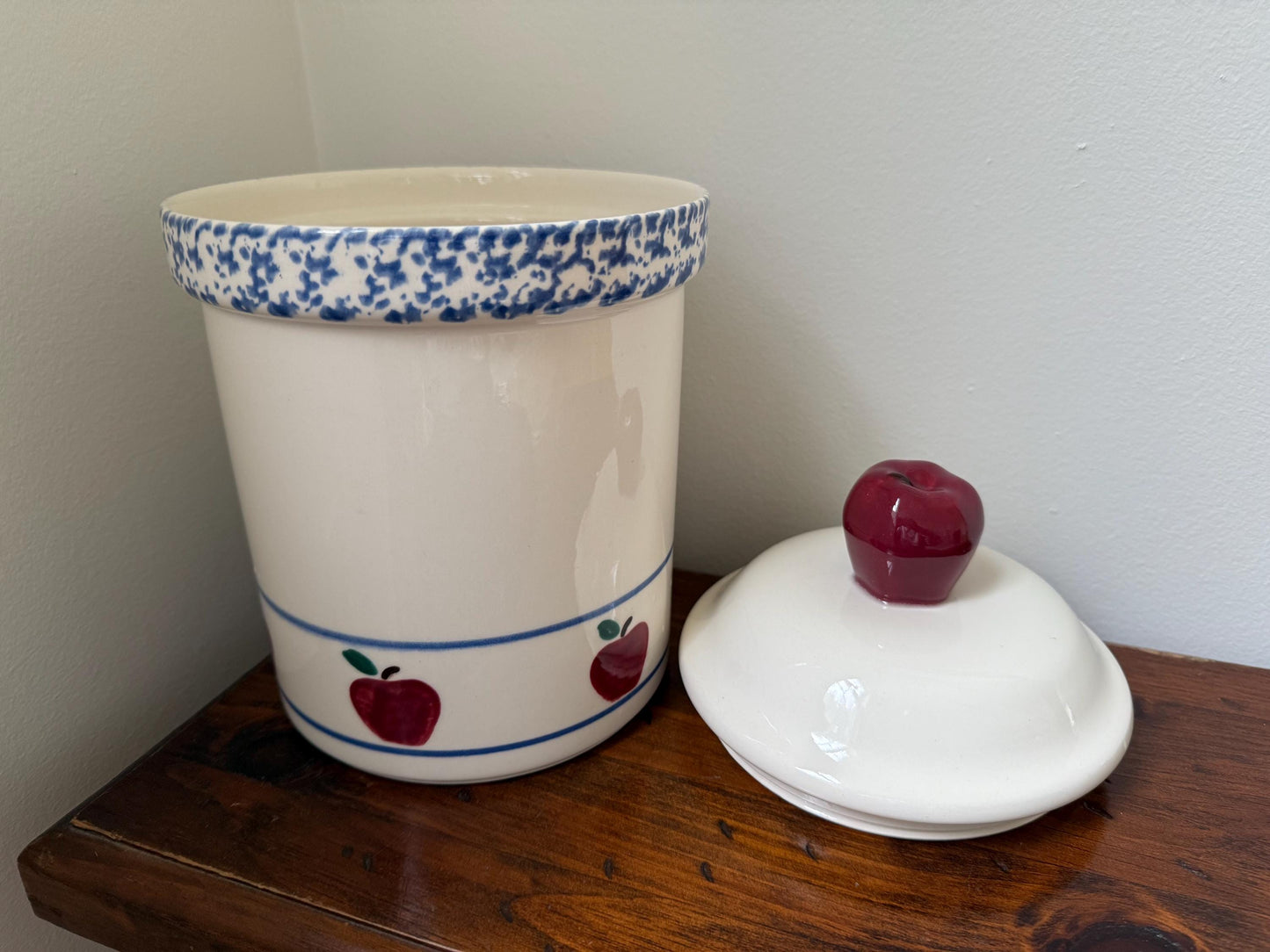 Vintage Treasure Craft Apple Cookie Jar/Canister