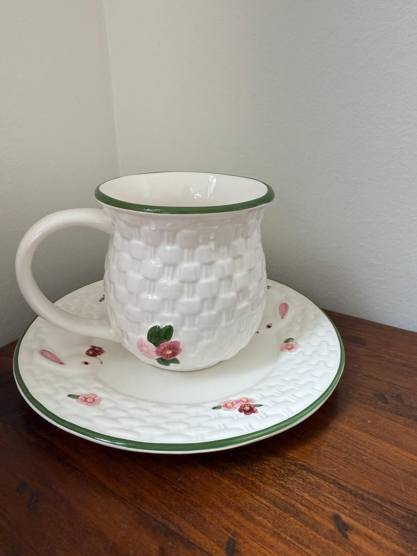Vintage Avon Bunny Mug and Saucer Set