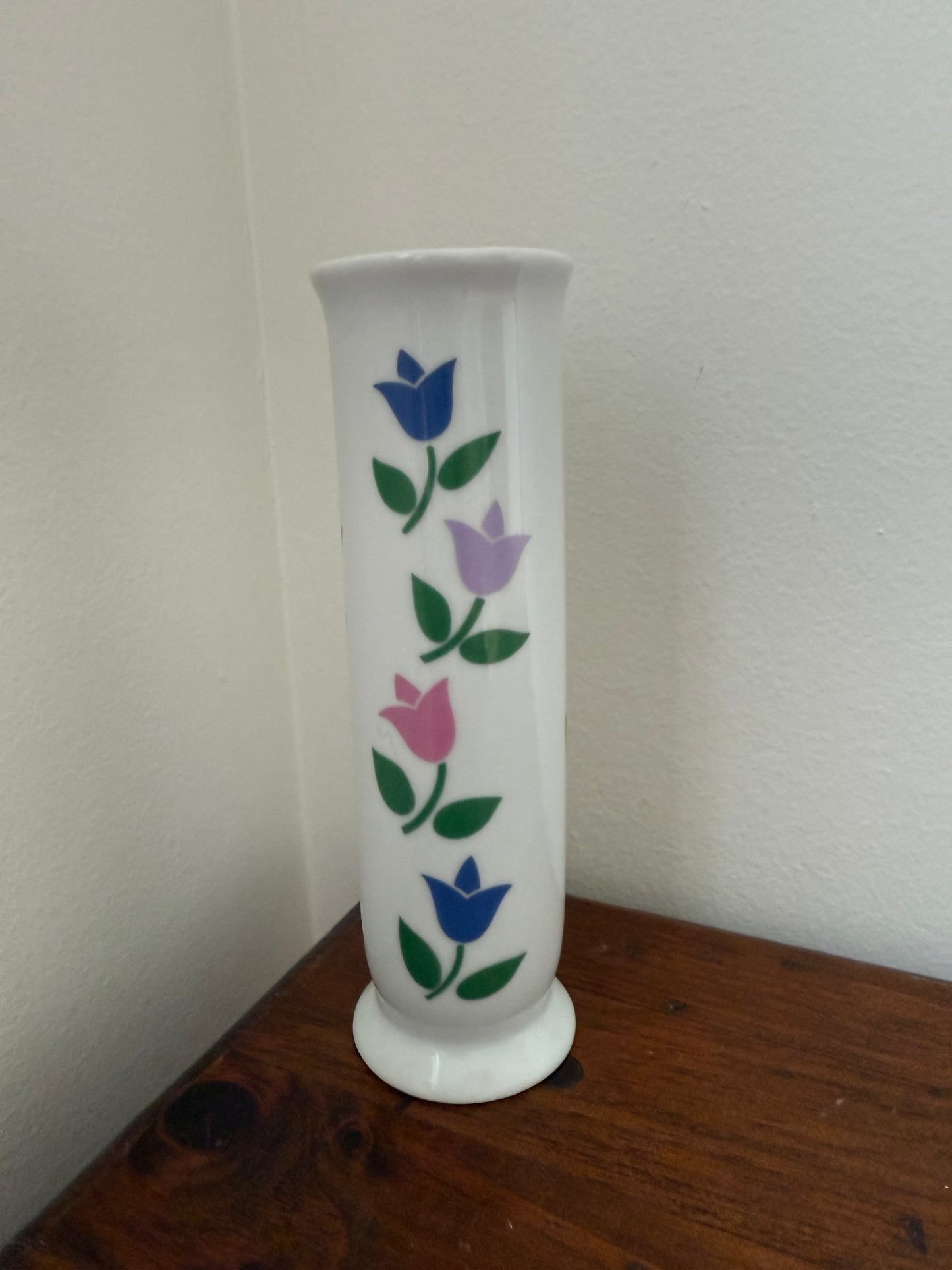 Flower Print Bud Vase