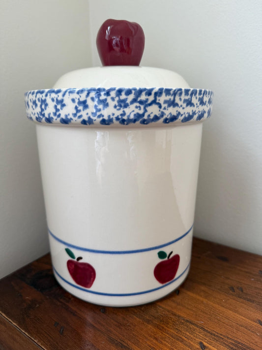 Vintage Treasure Craft Apple Cookie Jar/Canister