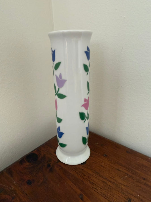 Flower Print Bud Vase