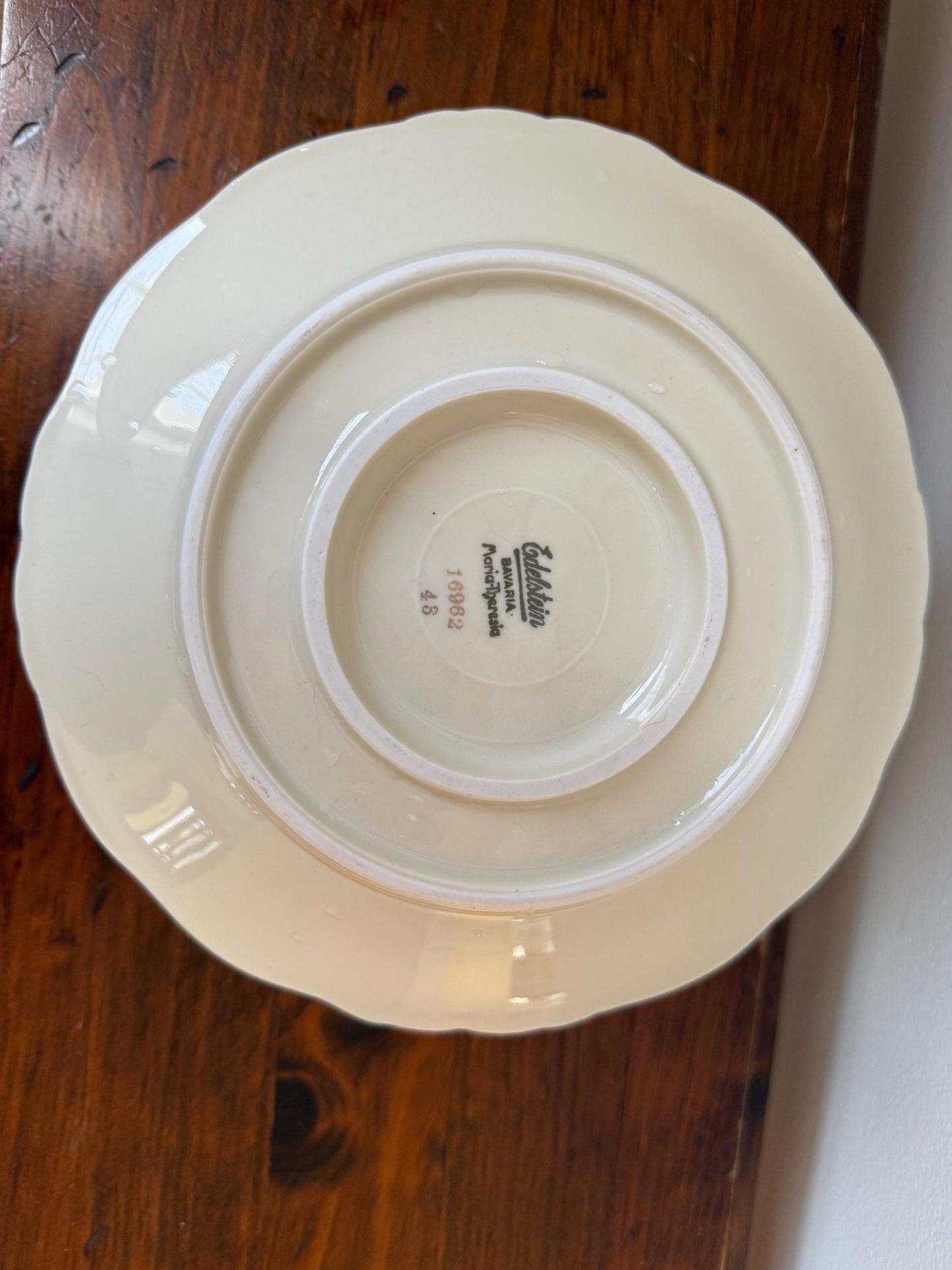 Vintage Gravy Boat with Attached Saucer