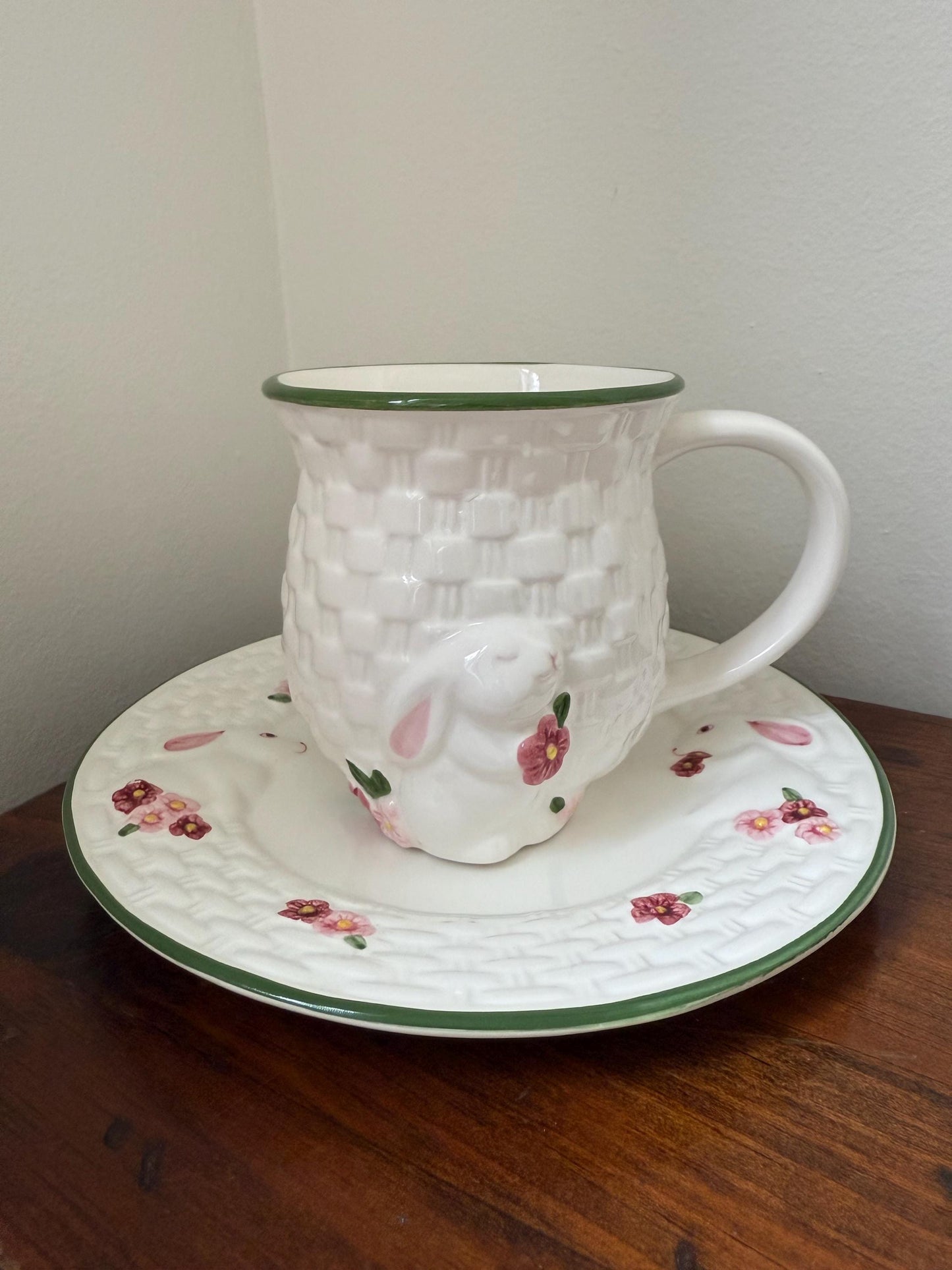 Vintage Avon Bunny Mug and Saucer Set