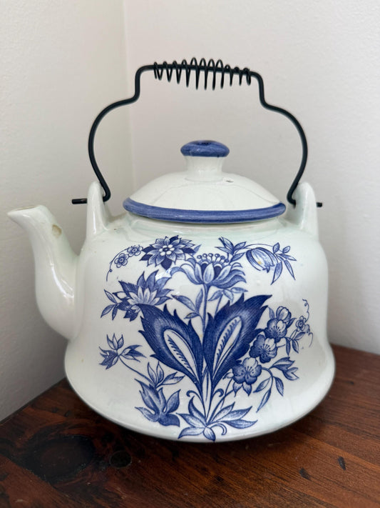 Vintage Enamel Tea Kettle